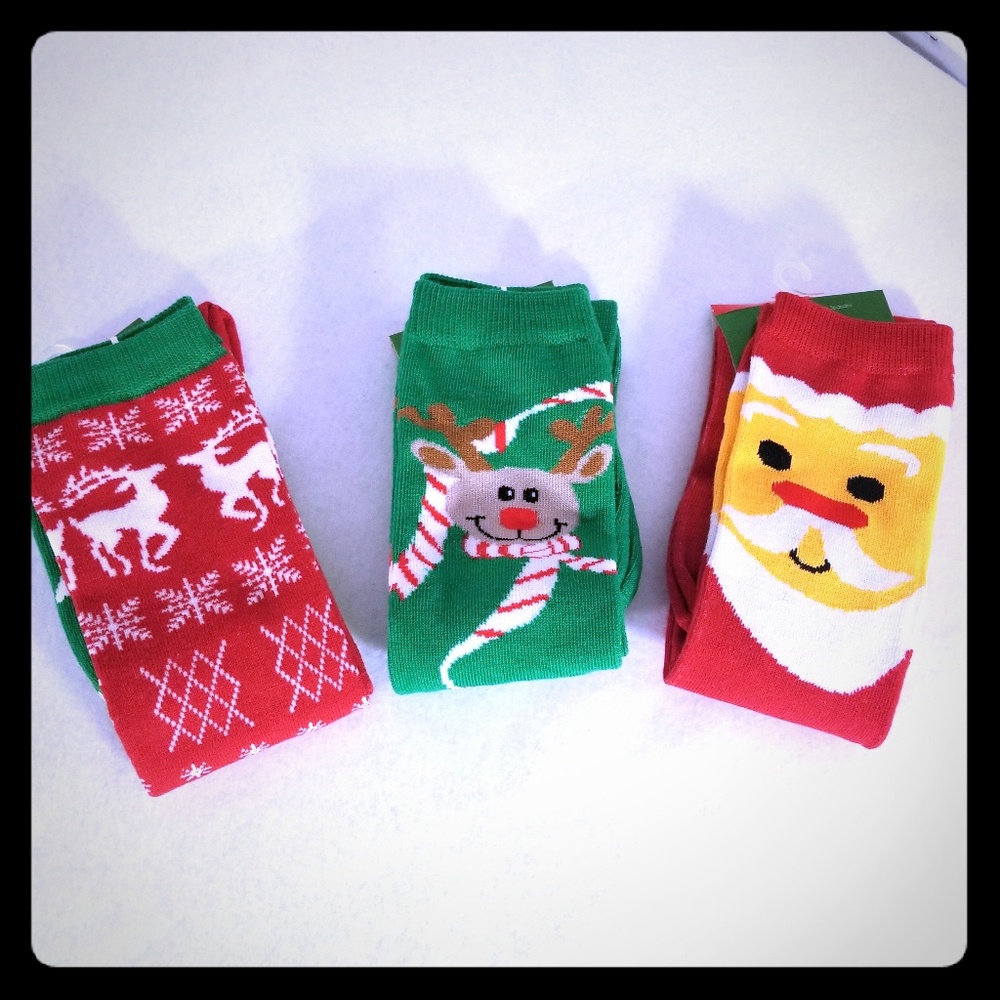 3/$20  3 Pack of Christmas Socks